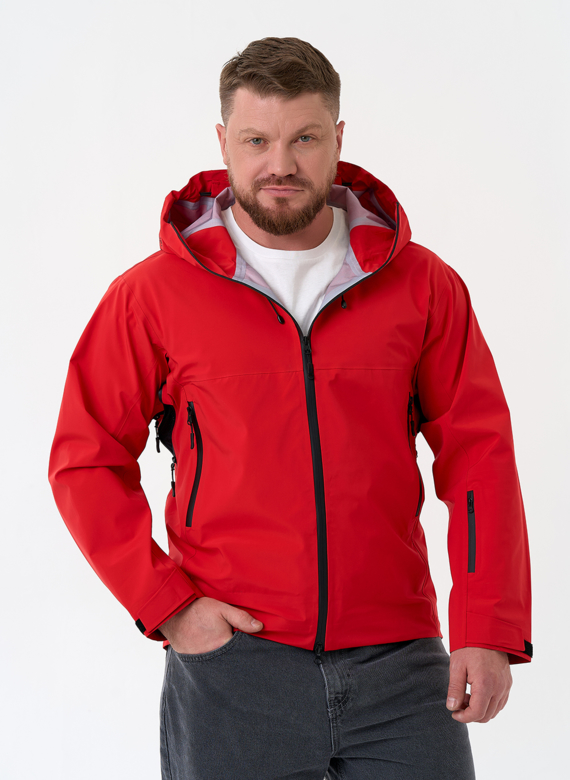 Мужская ветровка красного цвета