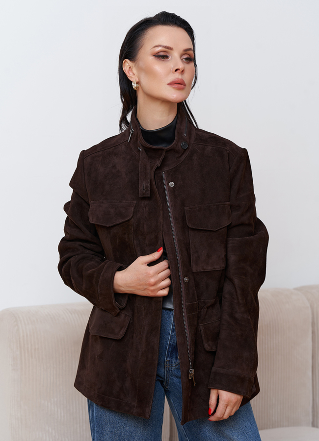 Замшевая куртка сафари модель № 29917 в кредит