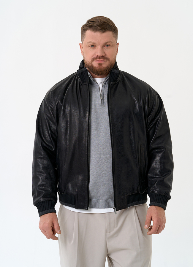 Мужская куртка бомбер из натуральной кожи модель № 32862 универмаг малина