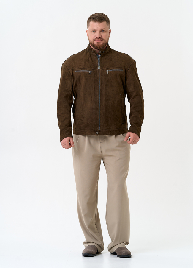Мужская куртка из натуральной замши модель № 32710 универмаг малина