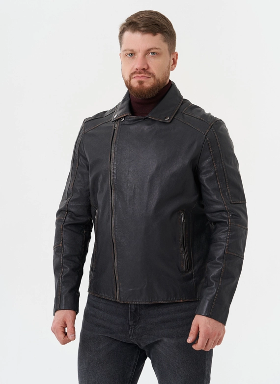 Куртка "косуха" из натуральной кожи