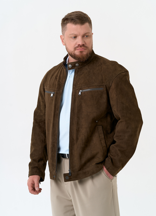 Мужская куртка из натуральной замши модель № 32710 универмаг малина