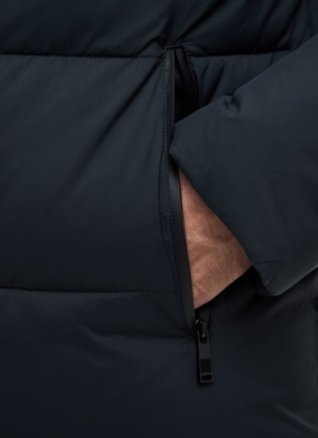 Мужской пуховик с капюшоном больших размеров