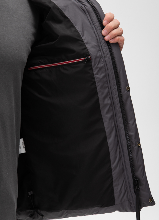 Мужской пуховик с капюшоном  модель № 28002 универмаг малина