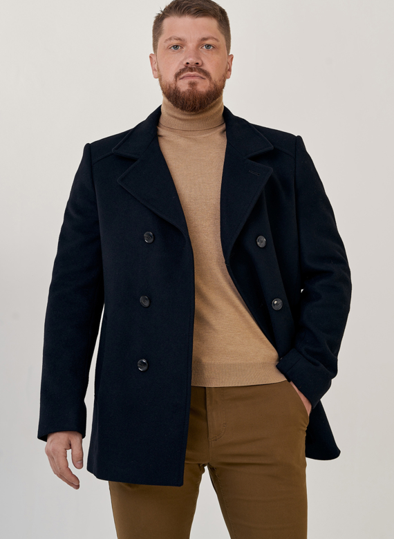 Мужское двубортное пальто 