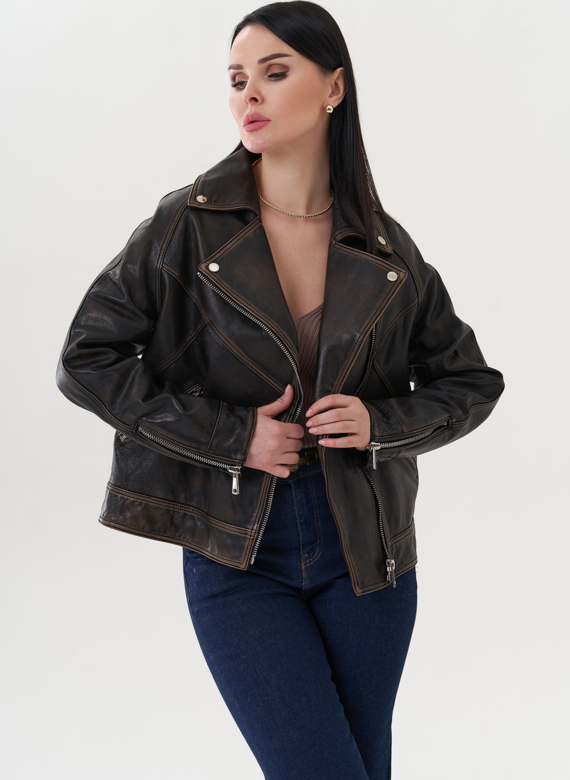 Куртка "косуха" из натуральной кожи