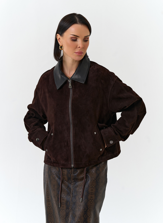 Женская куртка из натуральной замши