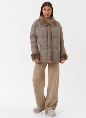 Куртка с отделкой из меха норки