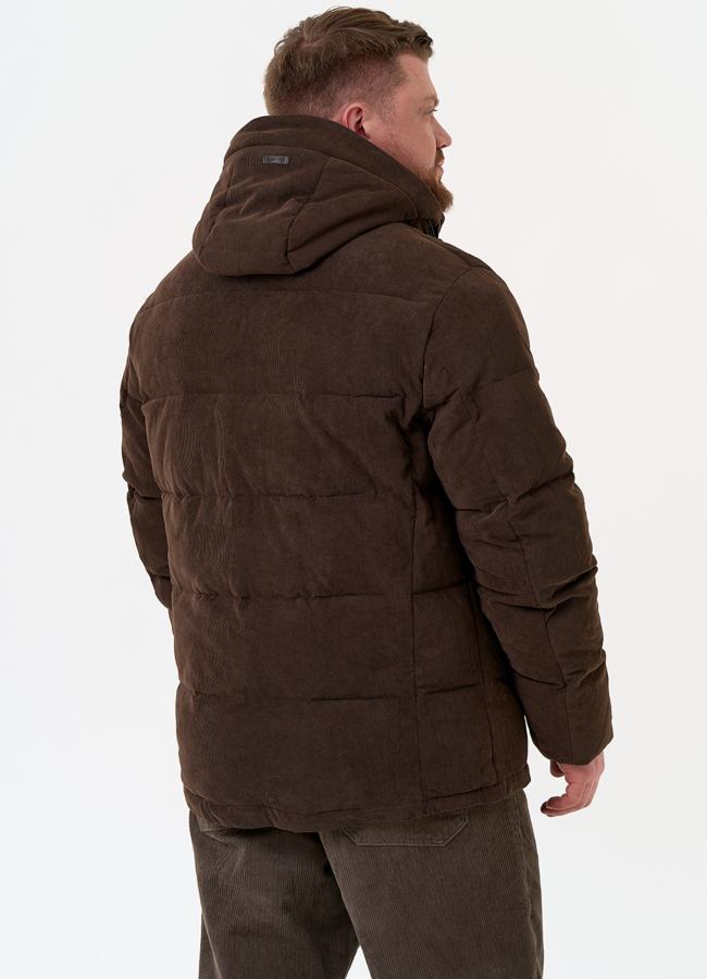 Мужской вельветовый пуховик модель № 31468 в кредит