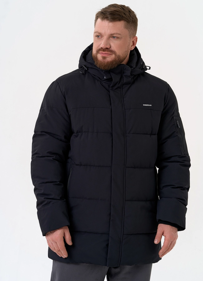 Мужской пуховик с капюшоном  модель № 31475 универмаг малина