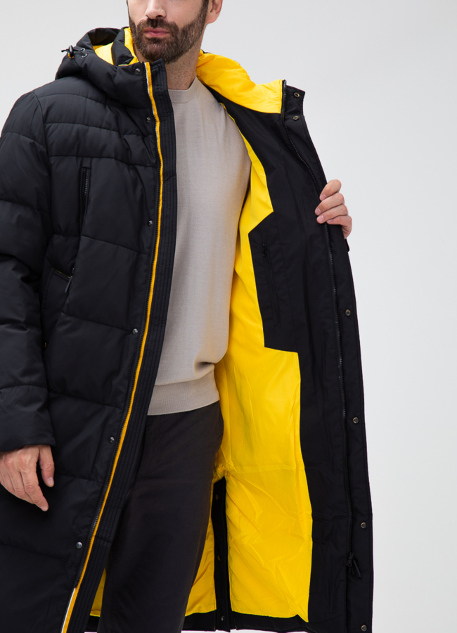 Мужской пуховик с капюшоном  модель № 27992 универмаг малина