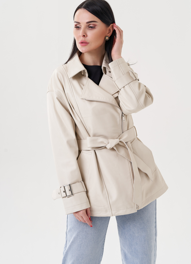 Женская куртка из натуральной кожи модель № 24403 универмаг малина