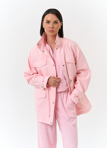 Женская ветровка с воротником стойкой