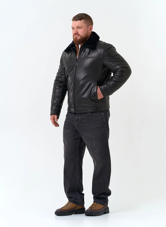 Мужская натуральная дубленка фото