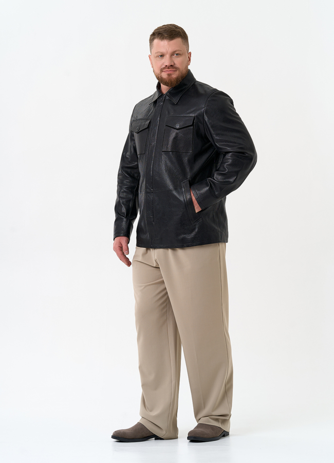 Мужская куртка из натуральной кожи модель № 32861 универмаг малина