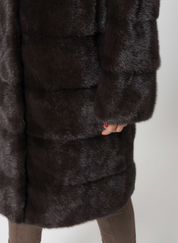 Норковая шуба с капюшоном трансформер 4 в 1