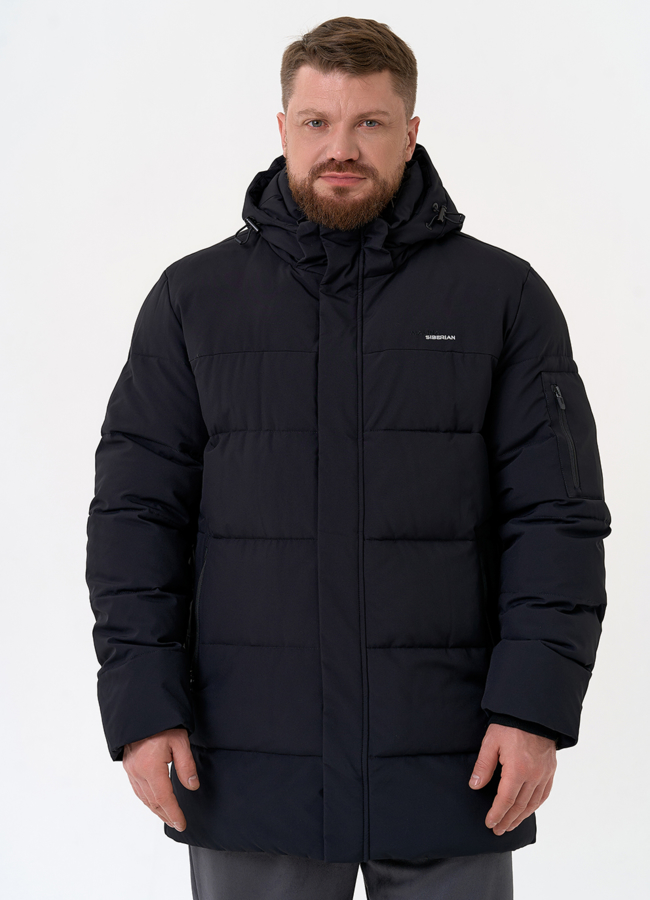 Мужской пуховик с капюшоном  модель № 31475 в кредит