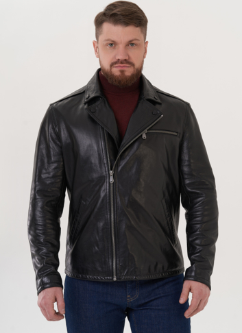 Мужская кожаная куртка "косуха" 